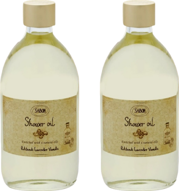SABON 經典沐浴油 Patchouli Lavender Vanilla, 500ml, 2瓶