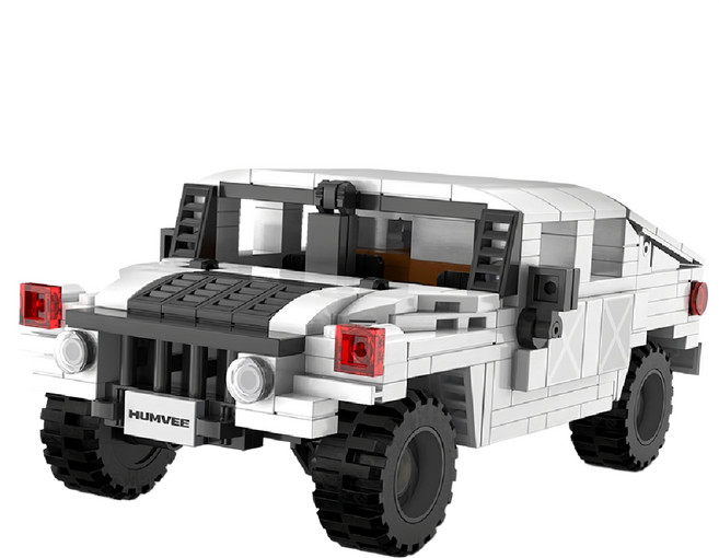 CaDA 咔搭 HUMVEE 越野積木車 1:24, 1盒, 白色