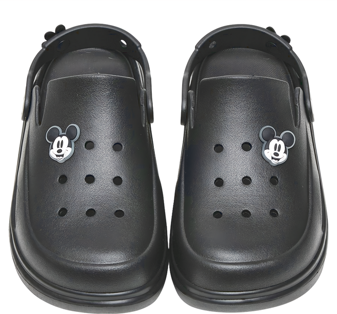 BORUI 柏睿鞋業 大人款 迪士尼造型飾片防水厚底洞洞鞋