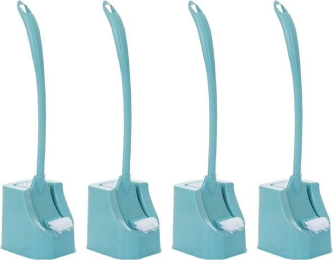 小麥購物 雙頭馬桶刷 + 底座 C341 132g, 顏色隨機, 4組