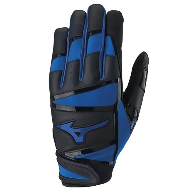 Mizuno 美津濃 303 羊皮打擊手套 1ETEA43314, 黑色 + 深藍色, 1雙