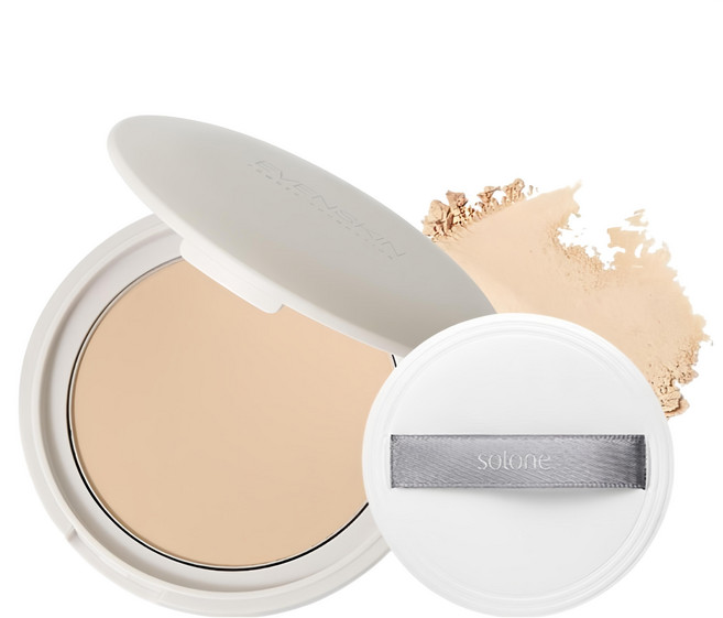Solone 台灣公司貨 雪紗柔霧嫩粉餅 7.8g SPF50★★★★, 35 Nude 自然, 1個