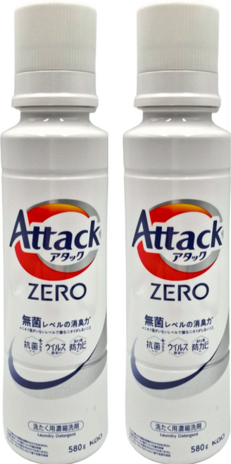 Attack ZERO 洗衣精, 580g, 2瓶