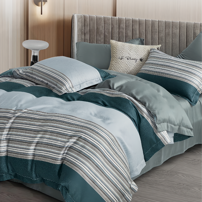 Prawear 巴麗維亞 60支 100%天絲 四件式兩用被床包組（兩用被182*212cm*1件 床包182*188cm*1件 薄枕套45*75cm*2個）