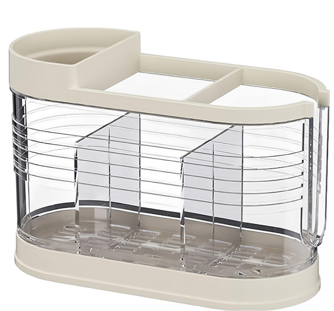 小麥購物 筷子收納盒 筷架款 L310, 奶油白, 1個