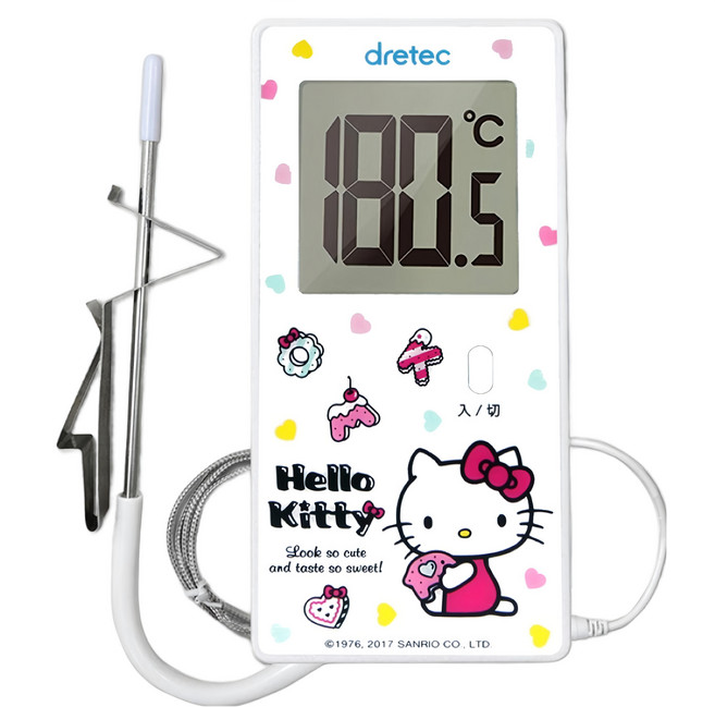 dretec 料理電子溫度計/油溫計 長線型 O-250WTKO, 1個