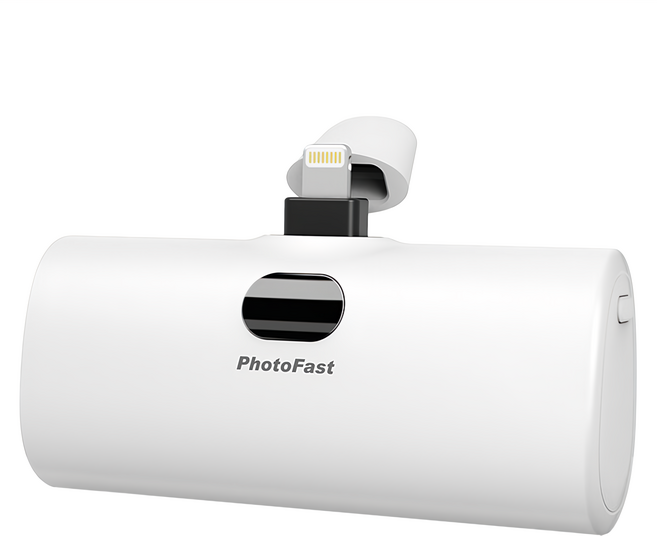 PhotoFast 銀箭資訊 Lighting Power PD快充口袋行動電源 5000mAh Lightning, PB2300, 質感白