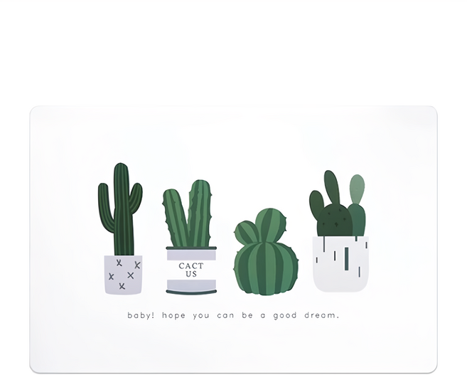 iINDOORS 防水隔熱餐桌墊 78g, 45 x 30 x 0.05cm, 仙人掌, 1個