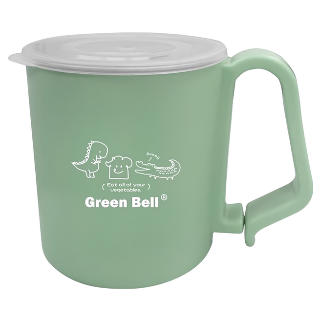 Green Bell 綠貝 兒童抗菌不鏽鋼杯, 綠色, 210ml, 1個