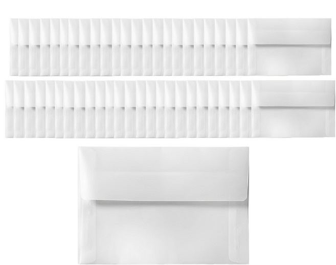 2Youngdesign 橫式信封 165x112 毫米 Set 50個, 透明霧面