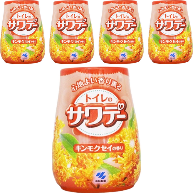 KOBAYASHI 小林製藥 果凍消臭芳香劑 桂花香, 140g, 5罐