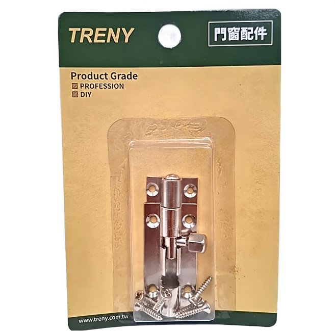 TRENY 銅門閂鍍鋅 2吋, 1個