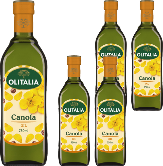 OLITALIA 奧利塔 頂級芥花油, 750ml, 5瓶