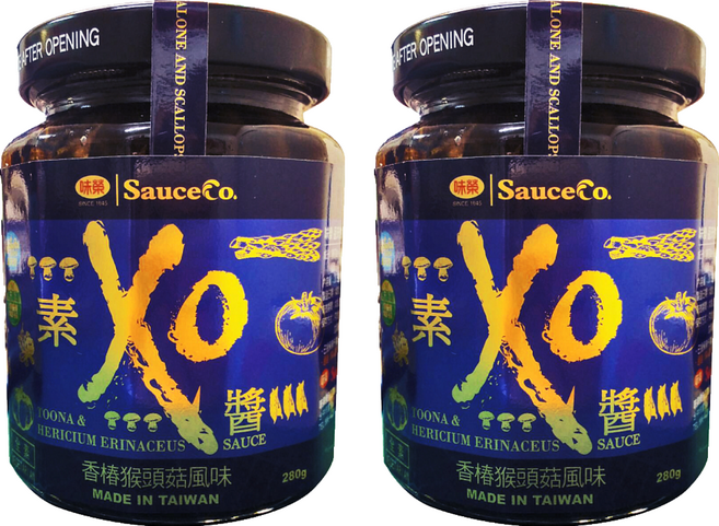 味榮 素XO醬 香菇猴頭菇風味, 280g, 2罐