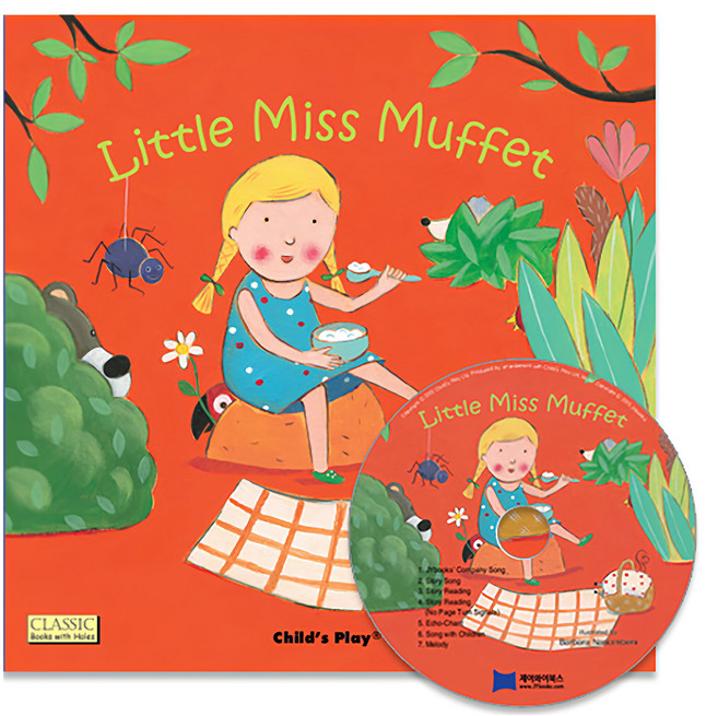 Child's Play 鵝媽媽歌唱繪本點讀版 Little Miss Muffet (Paperback+CD), 橘色