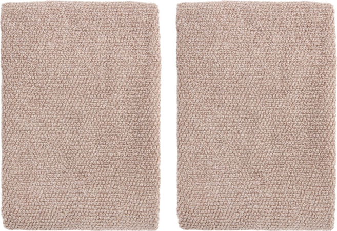 HOLA 和樂家居 查莉雙色紗竹纖維混紡風格毛巾 80 x 40 x 0.4cm 176g, 咖色, 2個