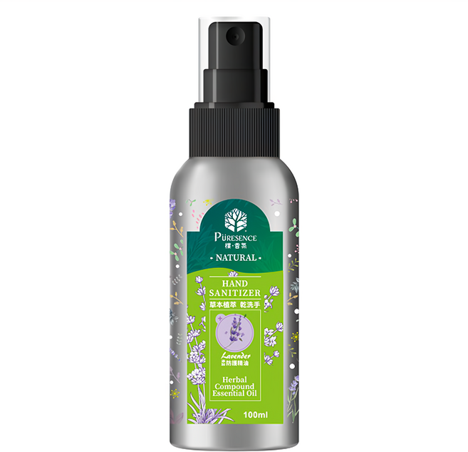 PURESENCE 樸香氛 草本植萃複方精油乾洗手, 100ml, 1瓶