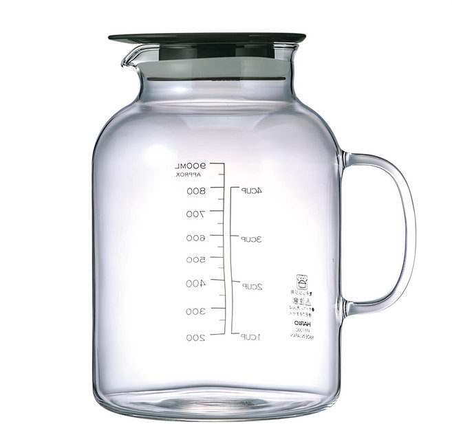 HARIO 好璃奧 維納格水果醋壺, 透明色, 1L, 1個