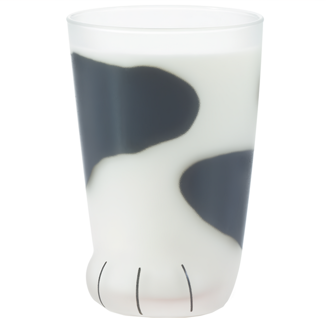 ADERIA GLASS 貓腳造型玻璃杯 300ml, 乳牛, 1個