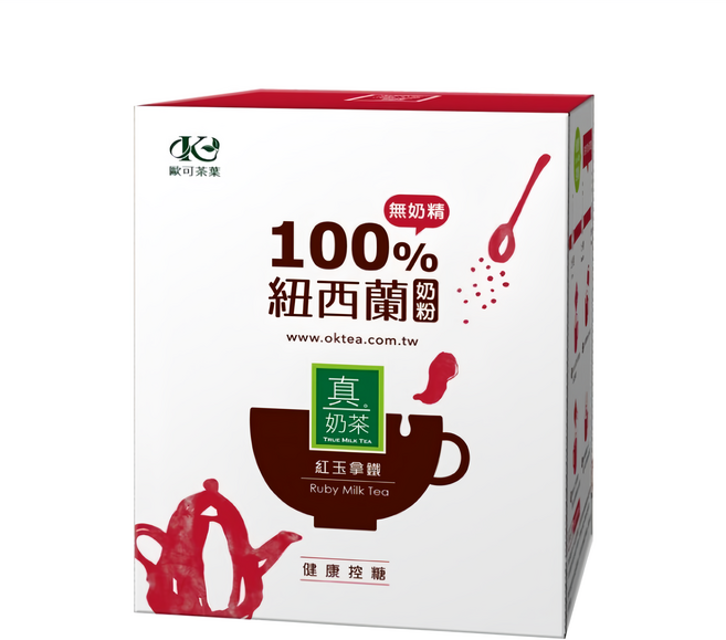 歐可茶葉 控糖系列 紅玉拿鐵, 28g, 8包, 1盒