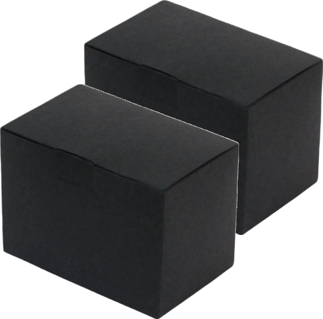 Pomei 博美 黑卡無印紙盒 10.7 x 6.8 x 7.5cm 10個, 黑色, 2組