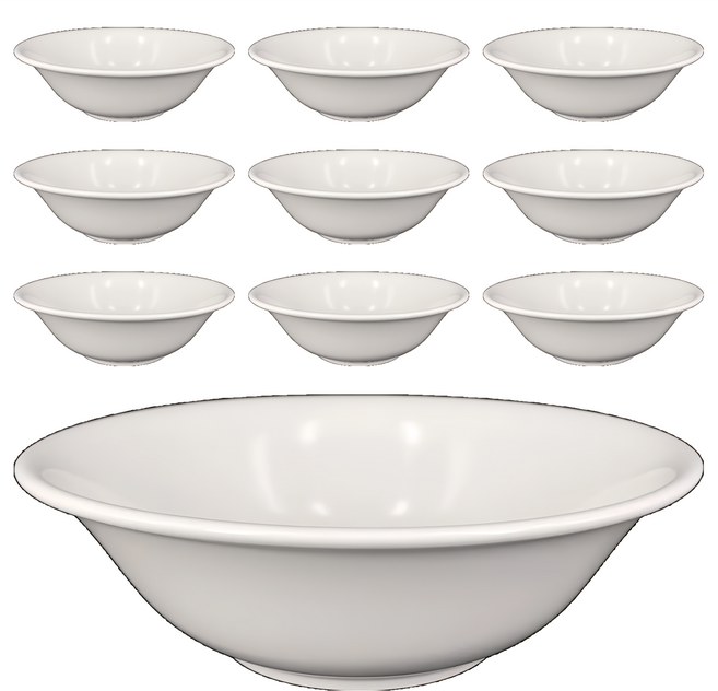 TATUNG 大同磁器 湯碗 9吋 P1294 10個, 白色