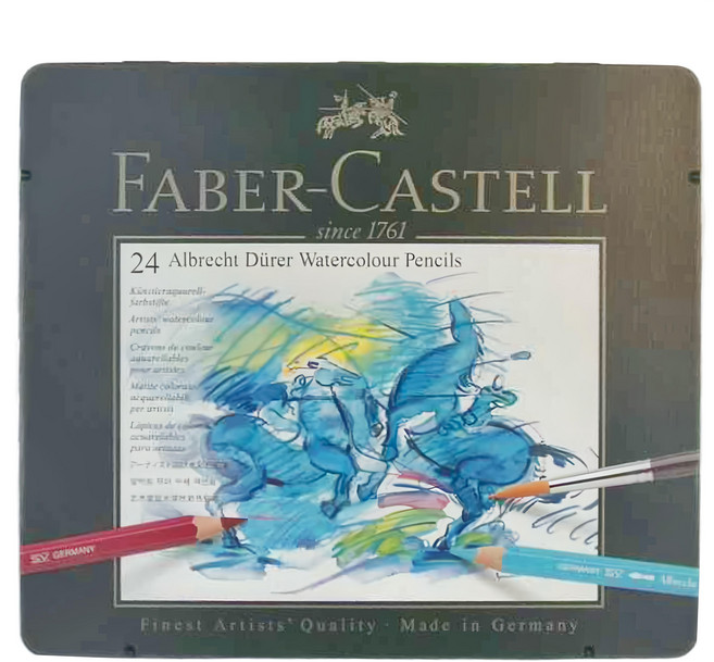 FABER-CASTELL 輝柏 水彩色鉛筆 筆芯3.8mm, 24色, 1盒
