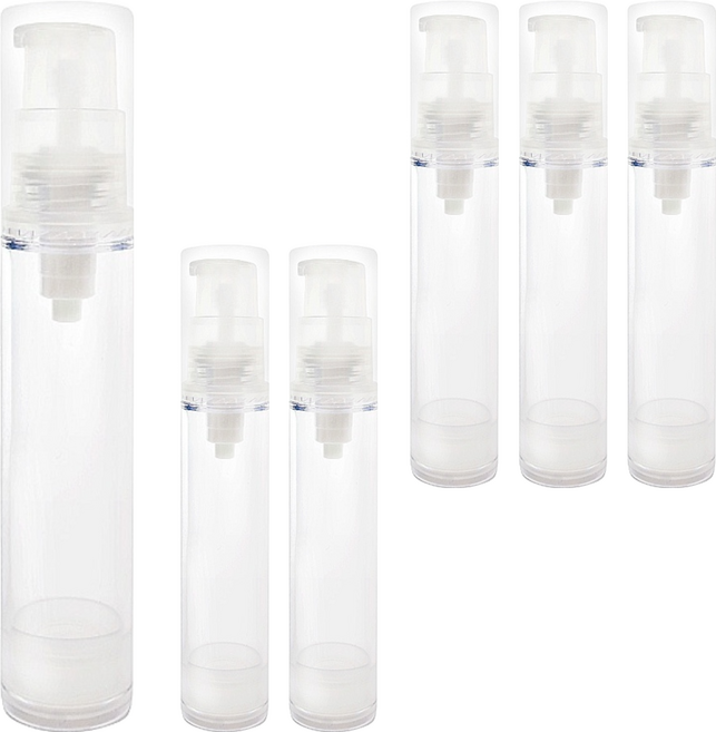 台灣 COSMOS AS 乳液真空瓶 10ml, 透明色, 6個