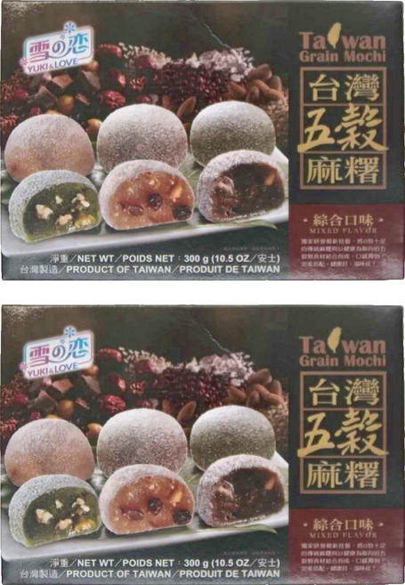 YUKI&LOVE 雪之戀 台灣五穀麻糬 12入, 300g, 2盒