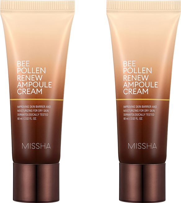 MISSHA BEE POLLEN RENEW 安瓶面霜, 60ml, 2條