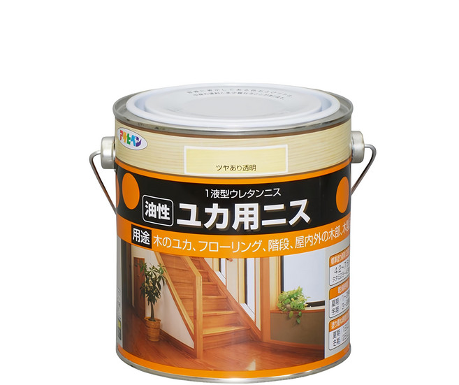 ASAHIPEN 油性地板耐磨清漆 透明亮光 0.7L 適用於木製地板、樓梯, 1罐