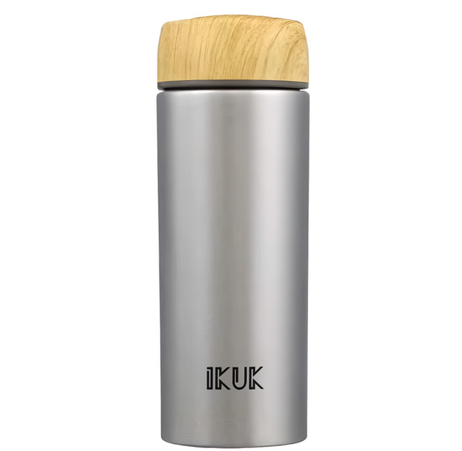 IKUK 艾可 台灣公司貨 保溫瓷芯杯, 冰晶銀, 500ml, 1個