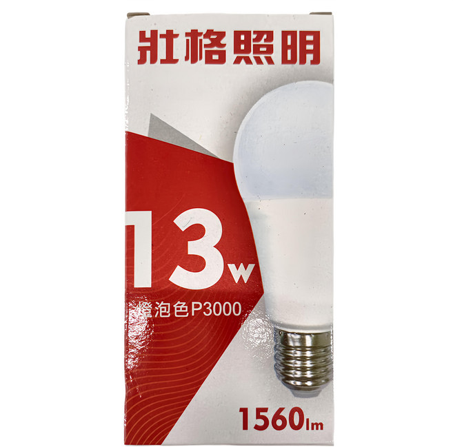 TRUNK 壯格 LED 節能燈泡 13W 3000K 126 x 65mm, 燈泡色(3000K), 1個