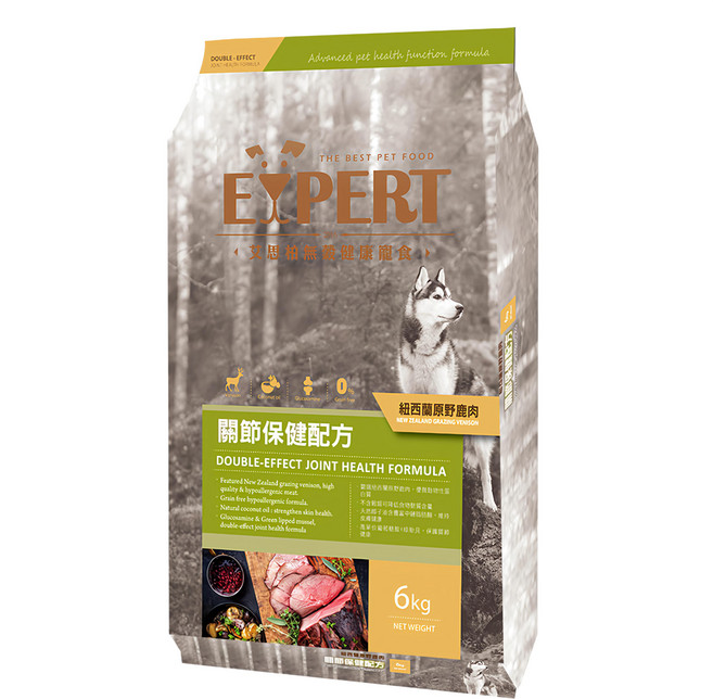 福壽實業 EXPERT 艾思柏 無穀犬食, 原野鹿肉, 6kg, 1袋
