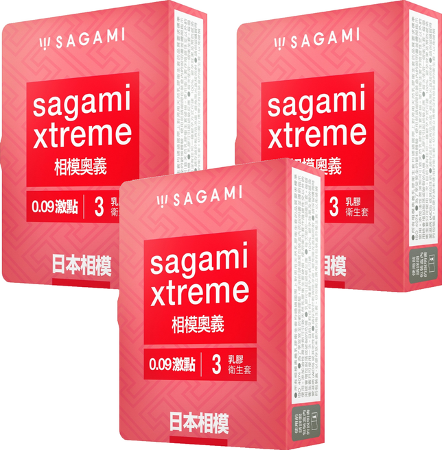 SAGAMI 相模 相模奧義 衛生套 0.09激點, 3入, 3盒