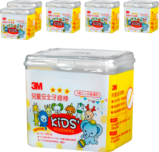 3M 兒童安全牙線棒, 66支, 6盒