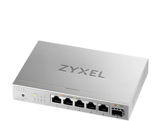 ZYXEL 5埠 2.5G Multi-Gig 無網管交換器 XMG-105, 1個