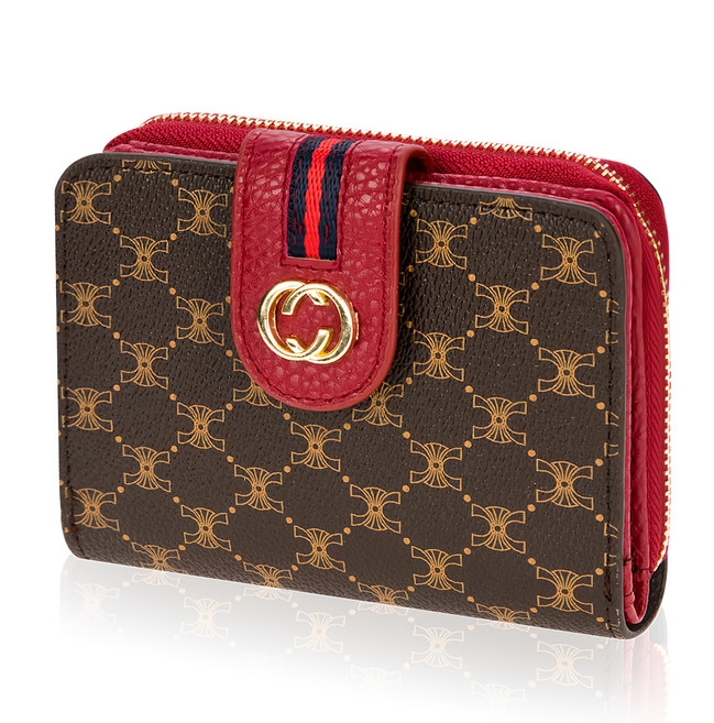 CCREANG 女性拉鍊按扣短夾 W743