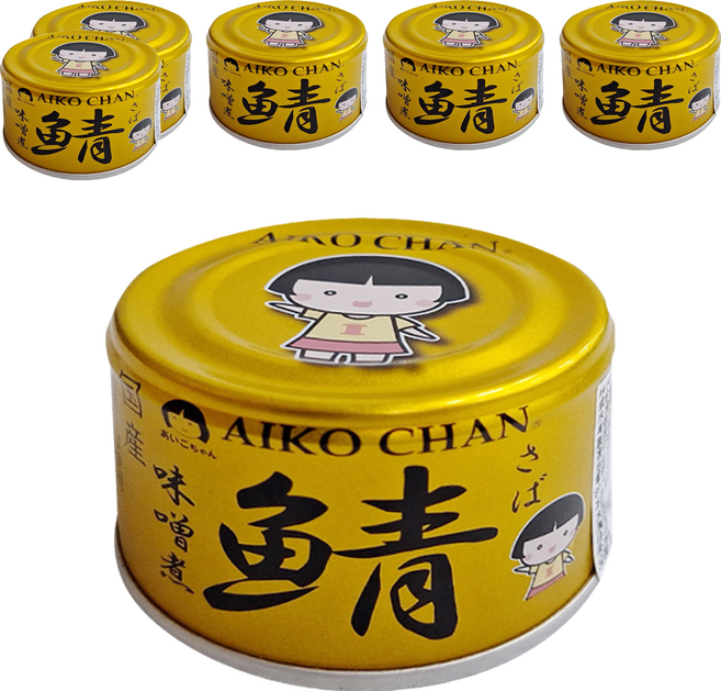 AIKO CHAN 伊藤食品 味噌煮鯖魚罐 金, 150g, 6罐
