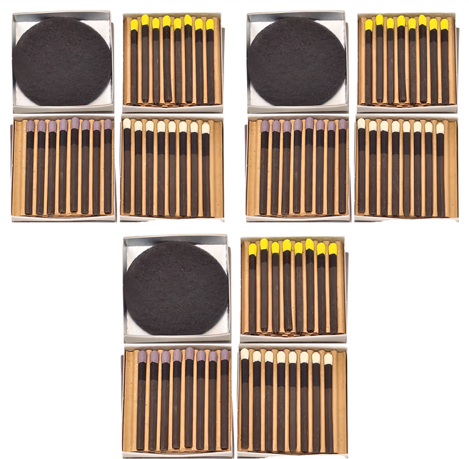 hibi 薰香火柴禮盒組, 情人節, 香氛火柴 + 專用燃燒墊, 3盒