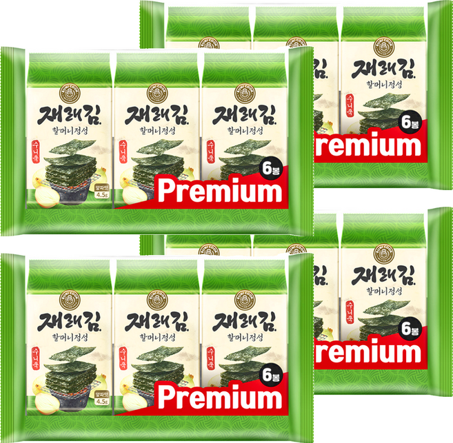 SUNI COOK 順伊奶奶 海苔 洋蔥口味 6包, 30g, 4袋