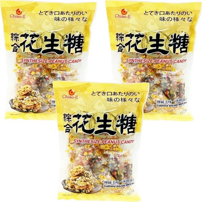 Chiao-E 巧益 綜合花生糖, 230g, 3袋