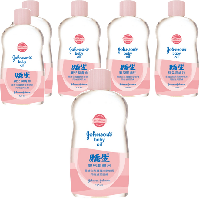 Johnson's 嬌生 嬰兒潤膚油, 125ml, 6瓶