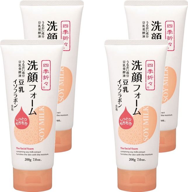 四季折々 豆乳保濕洗面乳, 200g, 4條