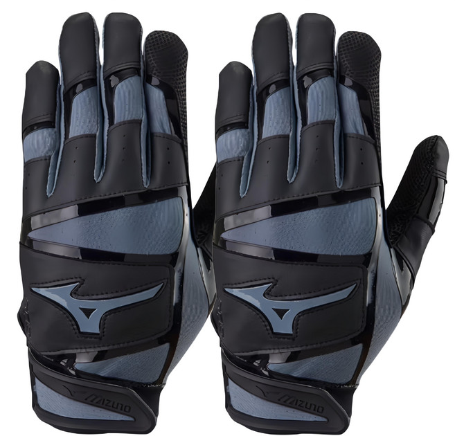 Mizuno 美津濃 打擊手套 1ETEA43307, 黑色, 1雙