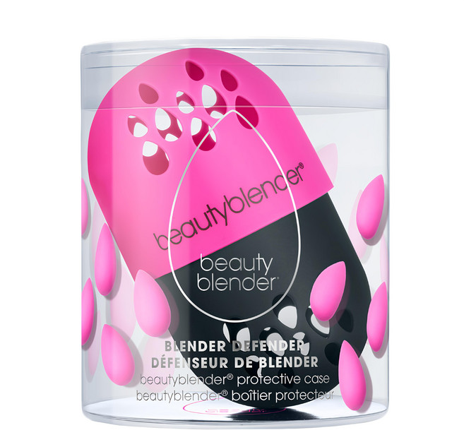 Beautyblender 原創美妝蛋 旅行蛋膠囊, 桃紅色 + 黑色, 1個