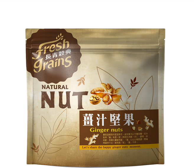 fresh grains 長青穀典 薑汁堅果, 220g, 1包
