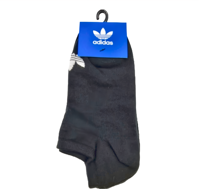 adidas 愛迪達 延續款 TREFOIL LINER 運動襪 3雙, 黑色, 1組