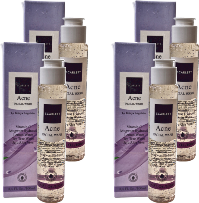 SCARLETT Acne 控油洗面乳, 100ml, 4瓶