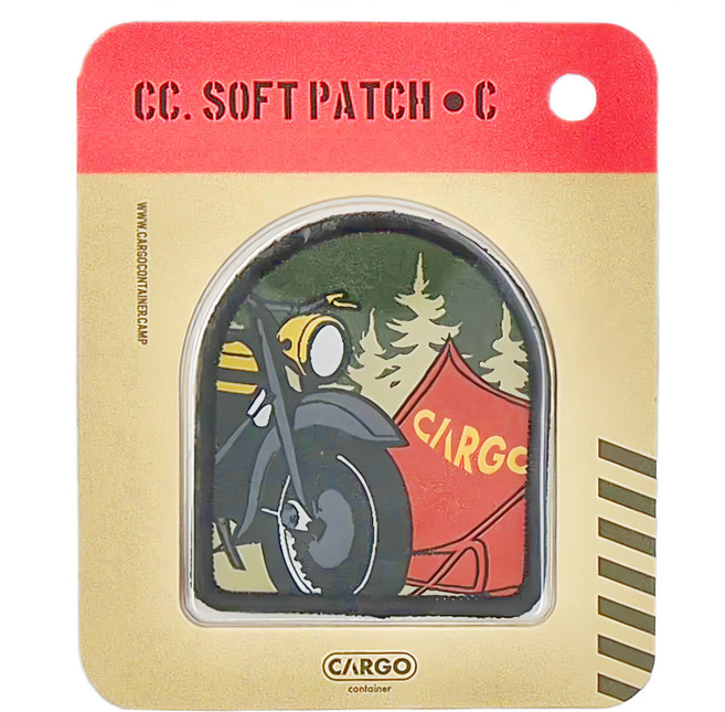 CARGO container 復古風徽章 CC SOFT PATCH C 62x70x2mm, C 黑色, 1個